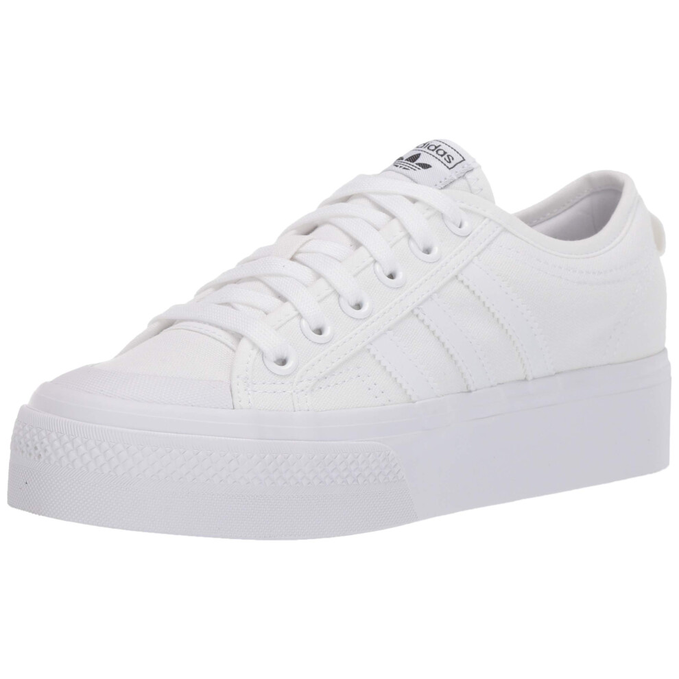 adidas Originals Women's Nizza Platform  White/White/White  10