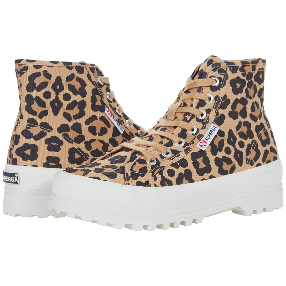 Superga Women's 2341-ALPINA Print Sneaker  Black/Leopard  8