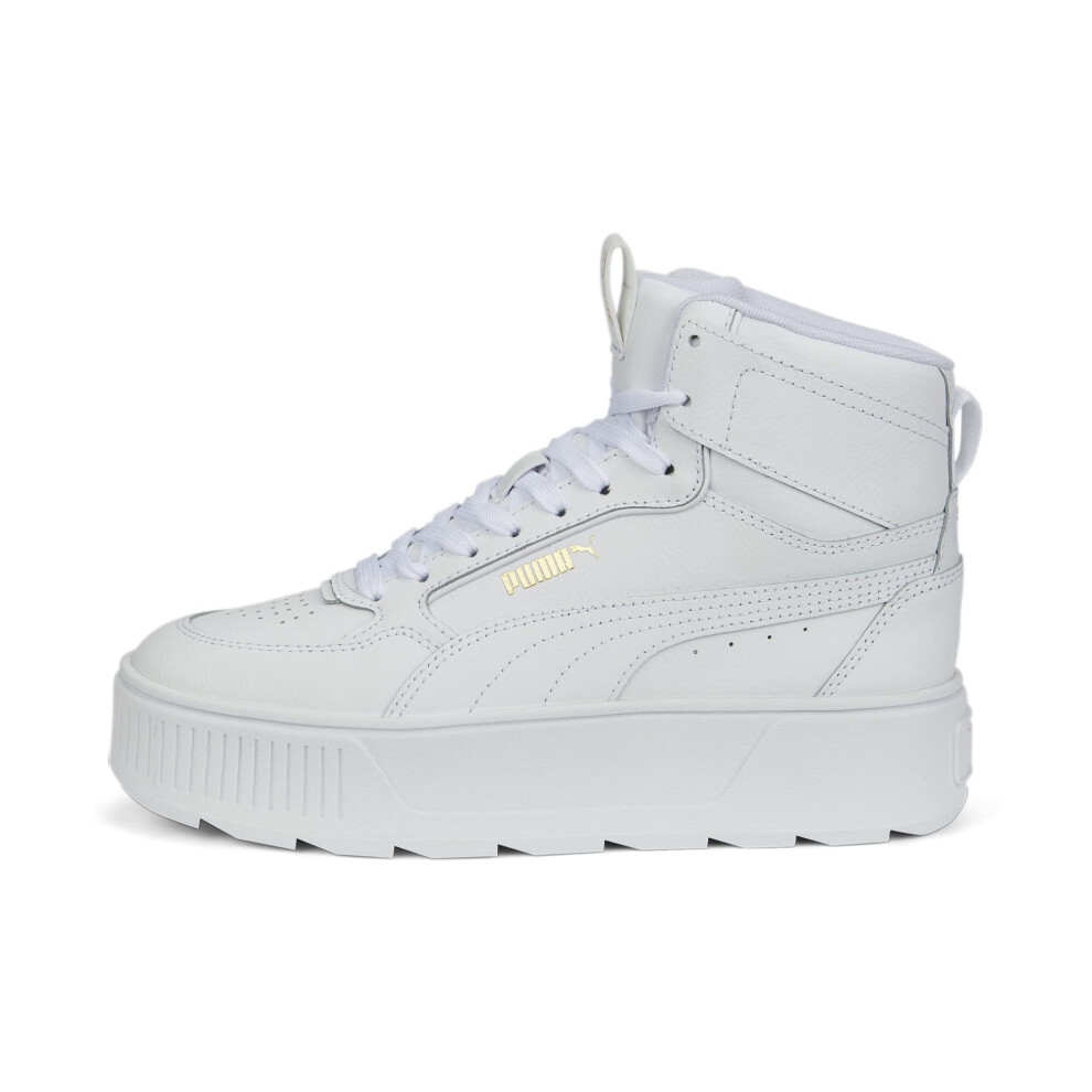 PUMA Women's KARMEN REBELLE MID Sneaker  Puma White-Puma White  10