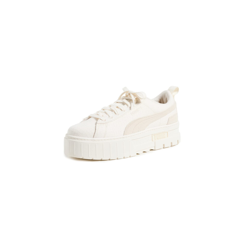 PUMA Women's Mayze Blank Canvas Sneakers  Whisper White  7.5 Medium US