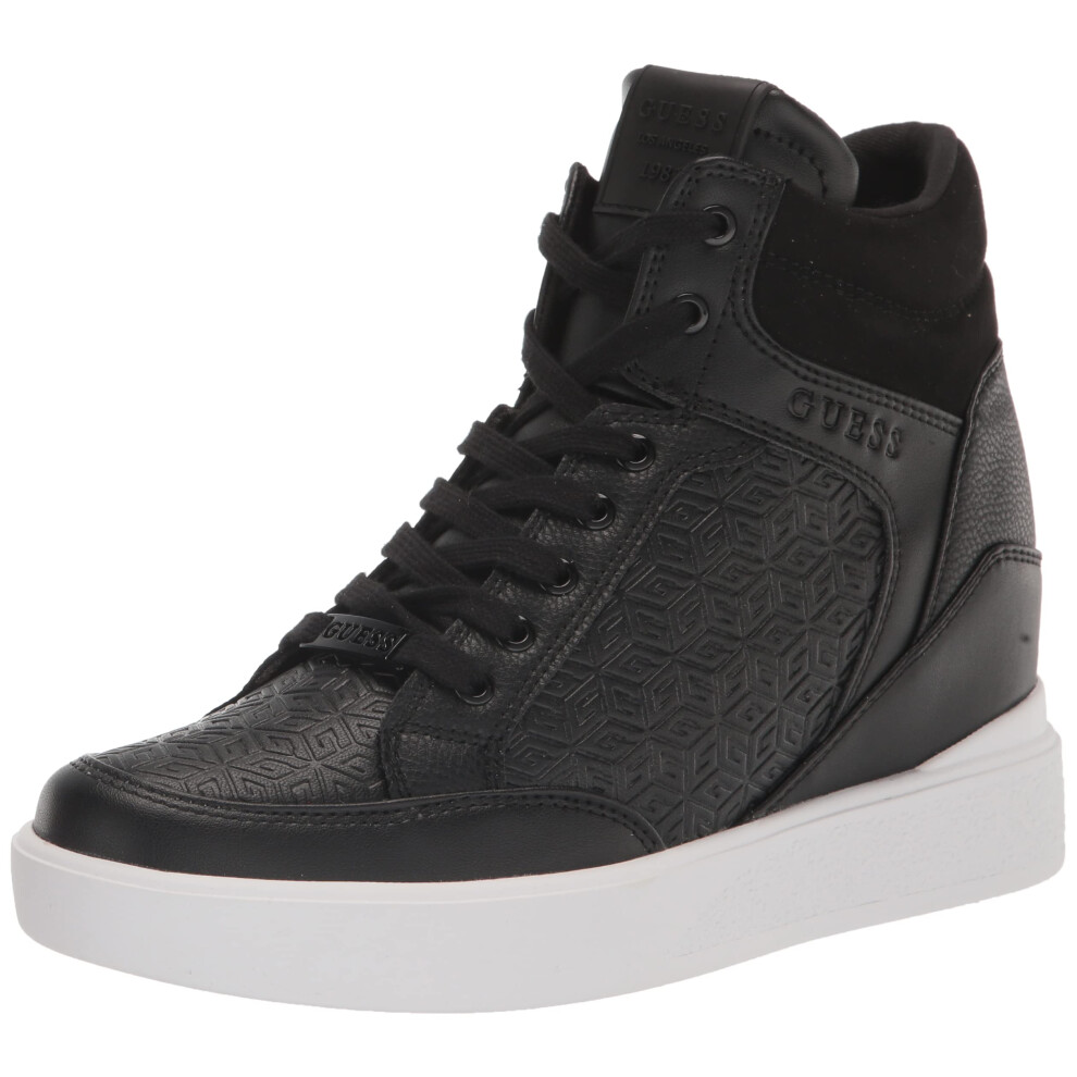 GUESS Women's BLAIRIN Sneaker  Black Logo  6.5