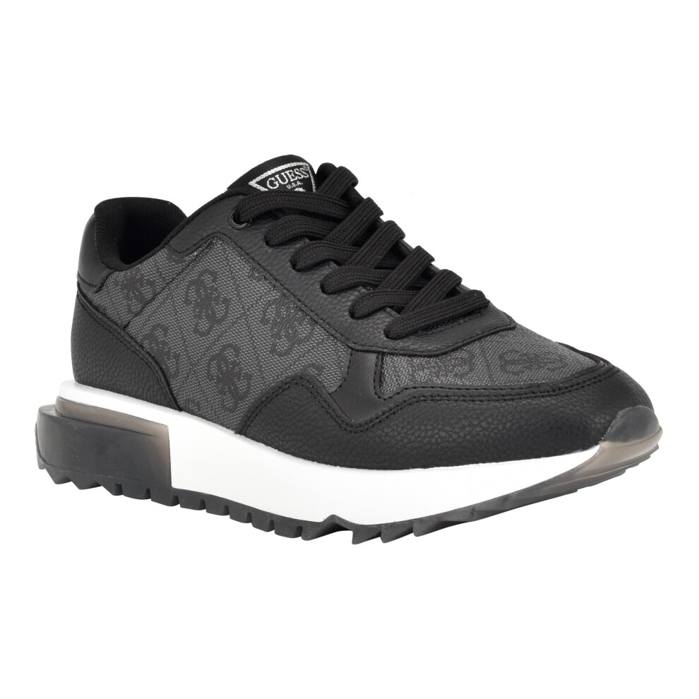 Guess Women's Melany Sneaker  Black Logo  8.5