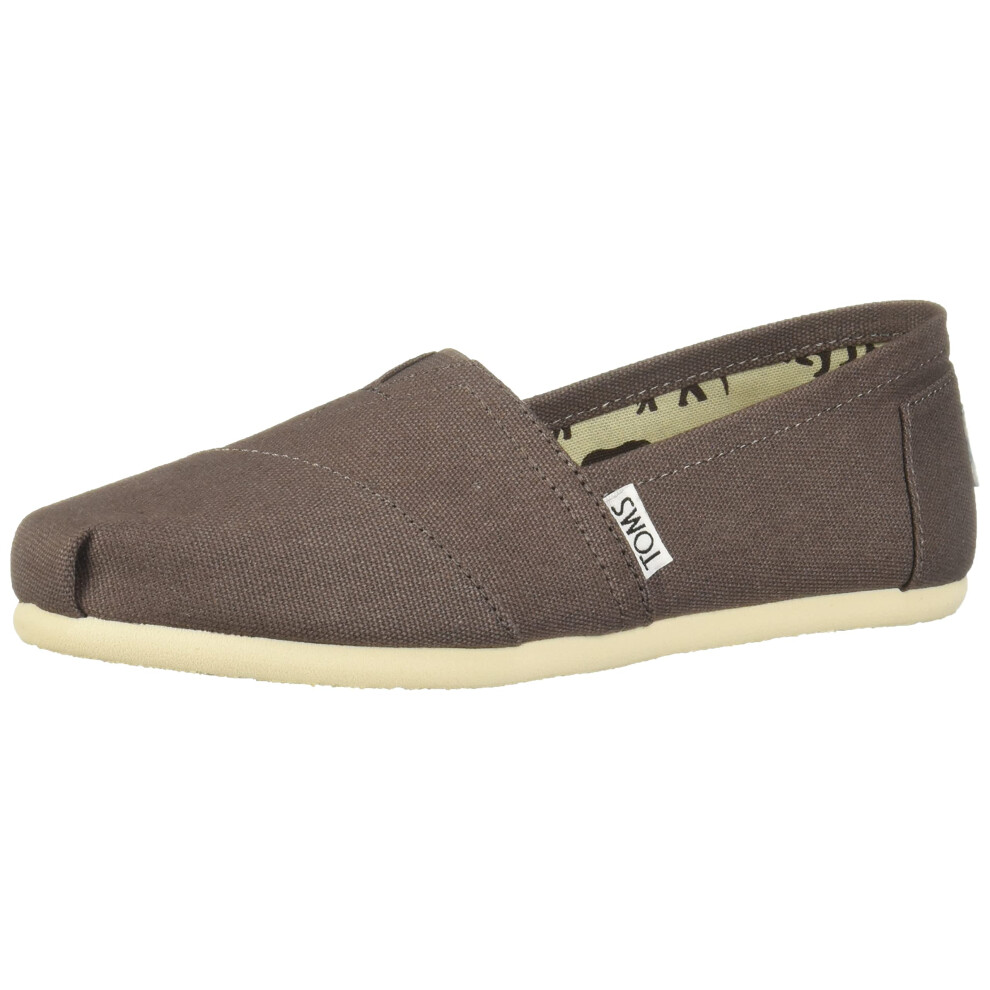 TOMS Women's Classic Alpargata Slip-On Shoe Ash Canvas 7.5 M