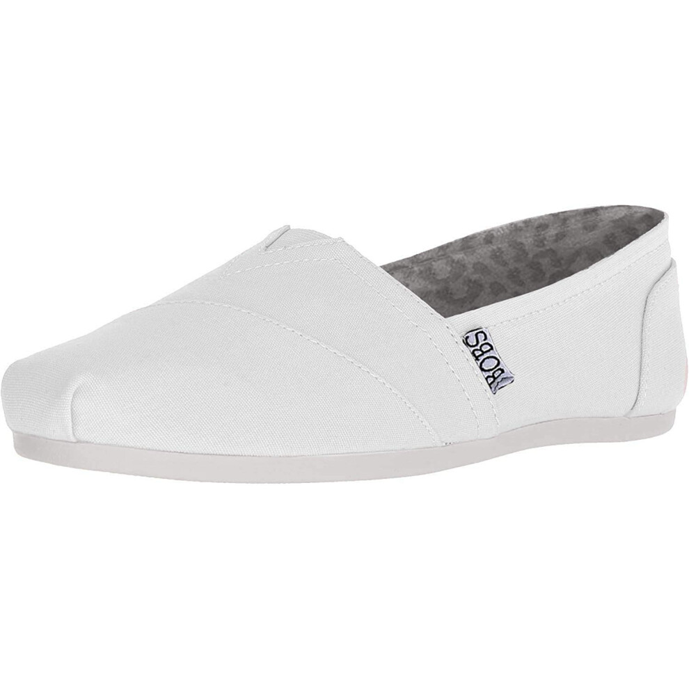 Skechers Women's Bobs Plush - Peace & love  White  7.5 M US