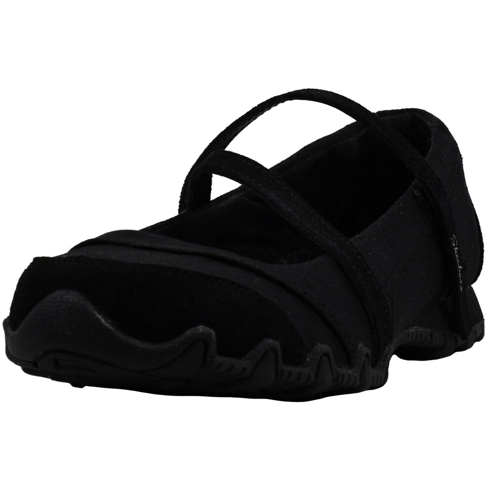 Skechers Women's Bikers -Fiesta Mary Jane Flat 6 M US black