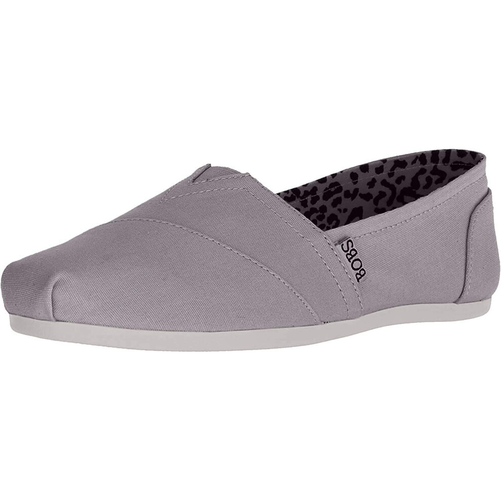 Skechers BOBS Women's Bobs Plush-Peace & Love Ballet Flat  grey  9.5 M