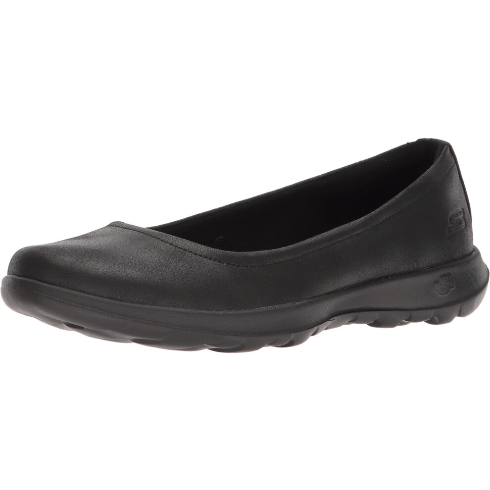 Skechers womens Go Walk Lite-15395 Ballet Flat  Black  9.5 US