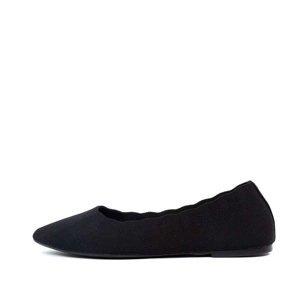 Skechers womens Cleo - Bewitch Wide Ballet Flat  Black  8.5 Wide US