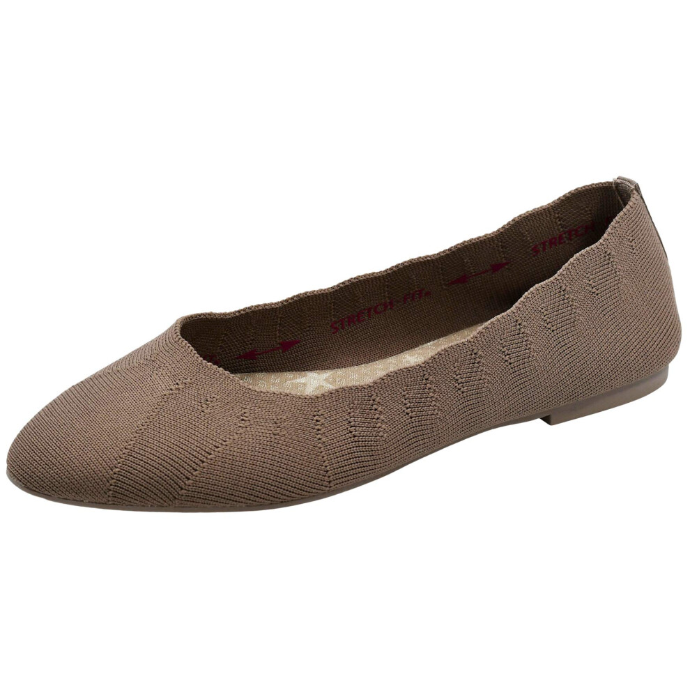 Skechers Women's Clawsome-Bewitch Ballet Flat  Taupe  8 M US