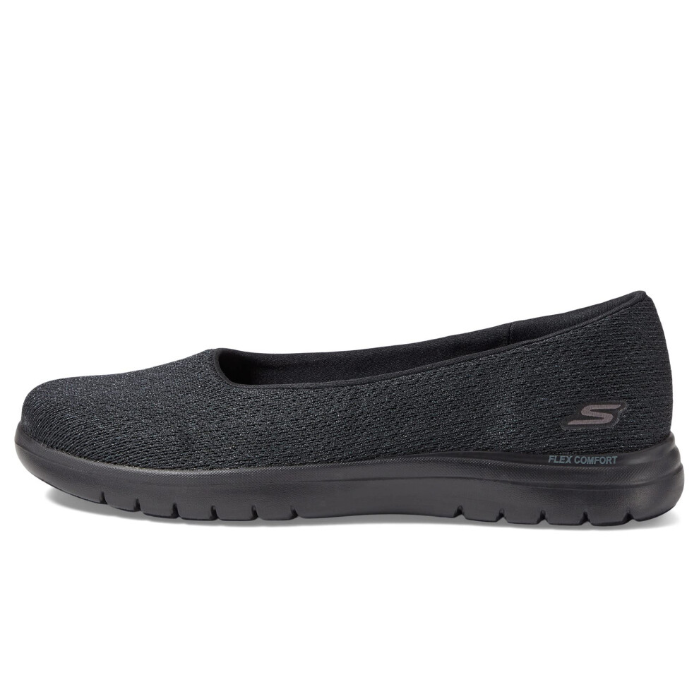 Skechers Women's ON-The-GO Flex-Cherished Ballet Flat  Black/Black  9.