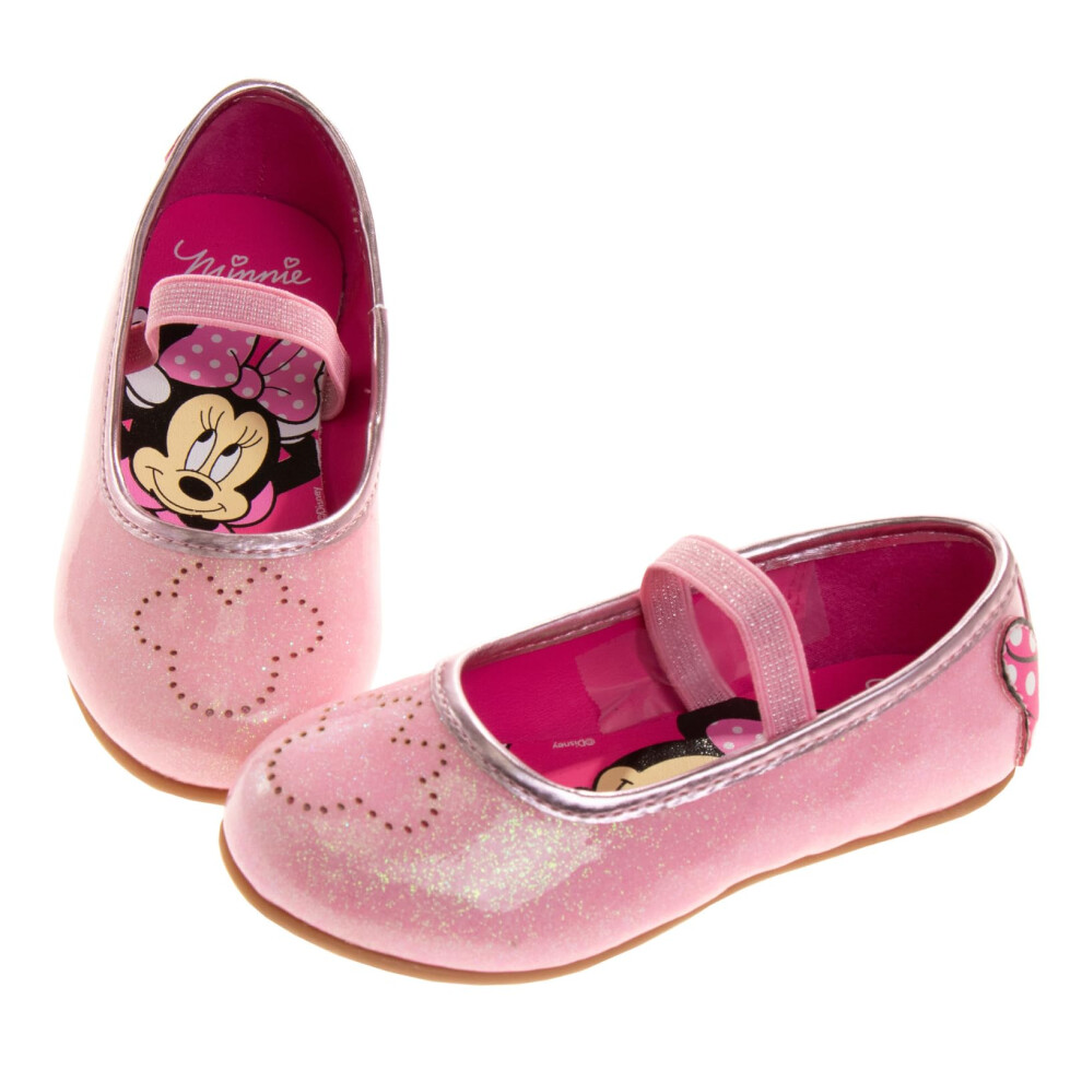 Disney Girls Mary Jane Flats - Kids Character Princess Dress up Slip-o