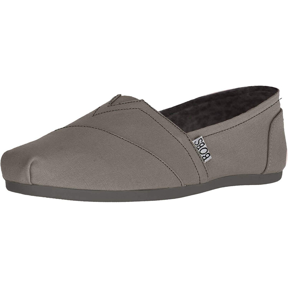 BOBS from Skechers Women's Plush Peace and Love Flat Charcoal 9.5 M US