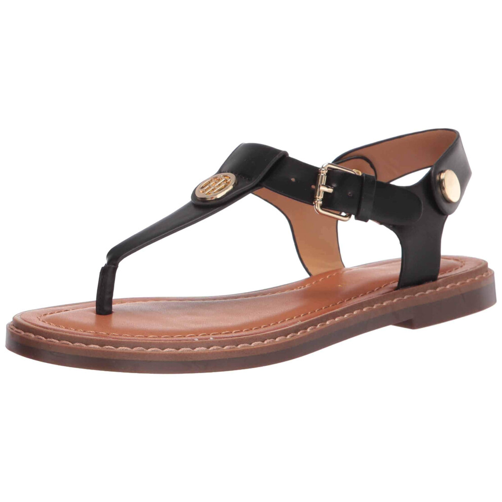 Tommy Hilfiger Women's Bennia Flat Sandal  Black Ll  9