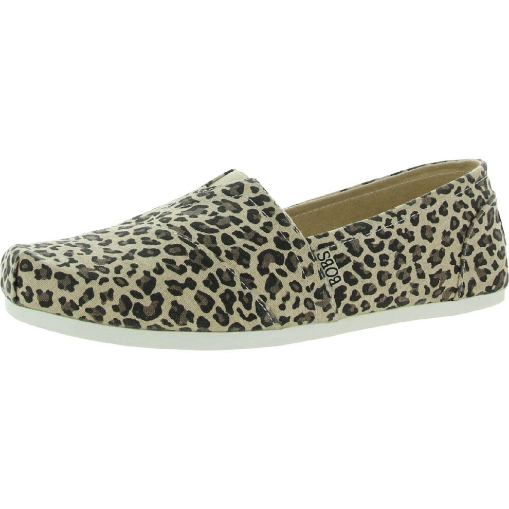 Skechers BOBS Women's Plush-Hot Spotted Leopard Slip-On 8 W US