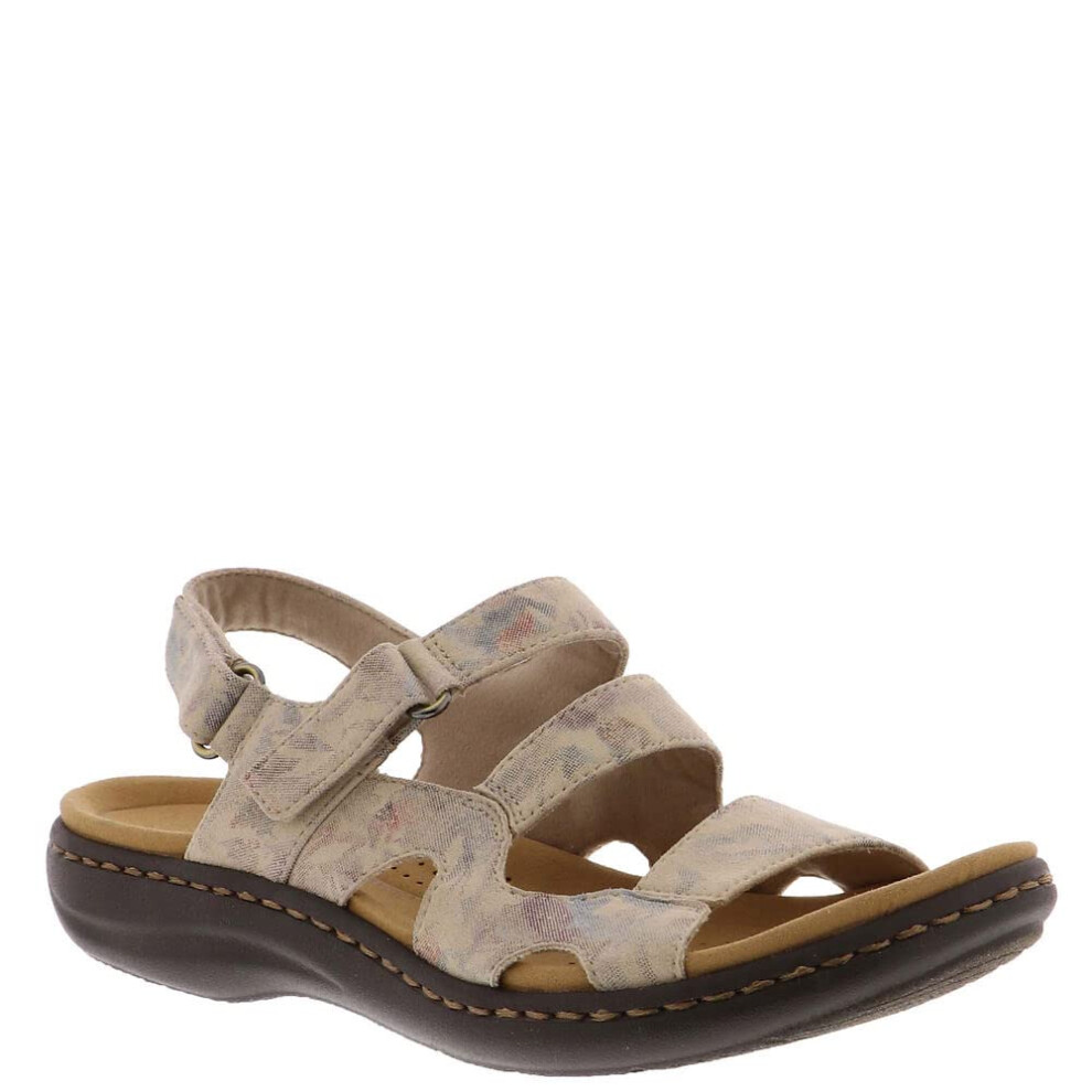 Clarks Laurieann Style Flat Sandal  Sand Interest  10 Medium