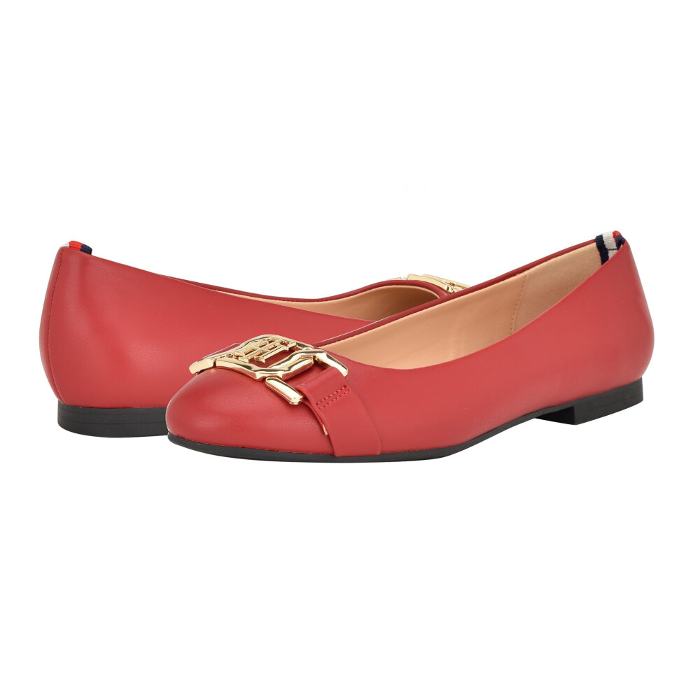 Tommy Hilfiger Women's GALLYNE Ballet Flat  Blood Red 610  7