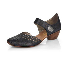 Sandali in pelle Rieker Massa - Nero