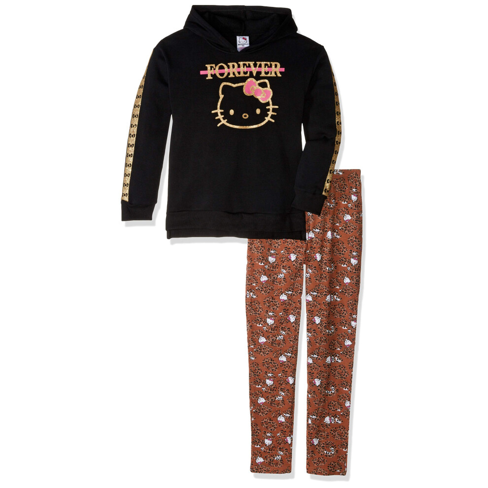 Hello Kitty Little Girls 2 Piece Sweatshirt and Pant Legging Set  Blac