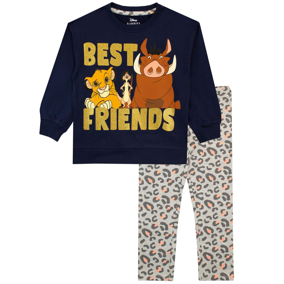 Disney Girls The Lion King Sweatshirt and Leggings Set Size 3T Multico