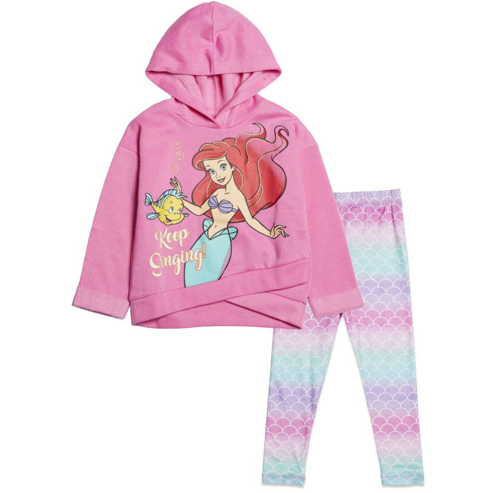 Disney Princess Ariel Little Girls Pullover Hooded Legging Set Princes