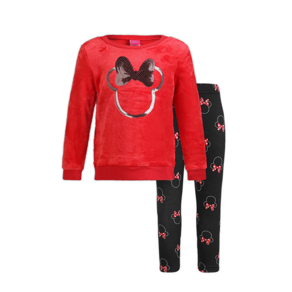 Disney Minnie Mouse Girls Sweater and Legging Pants Set for Toddlers a