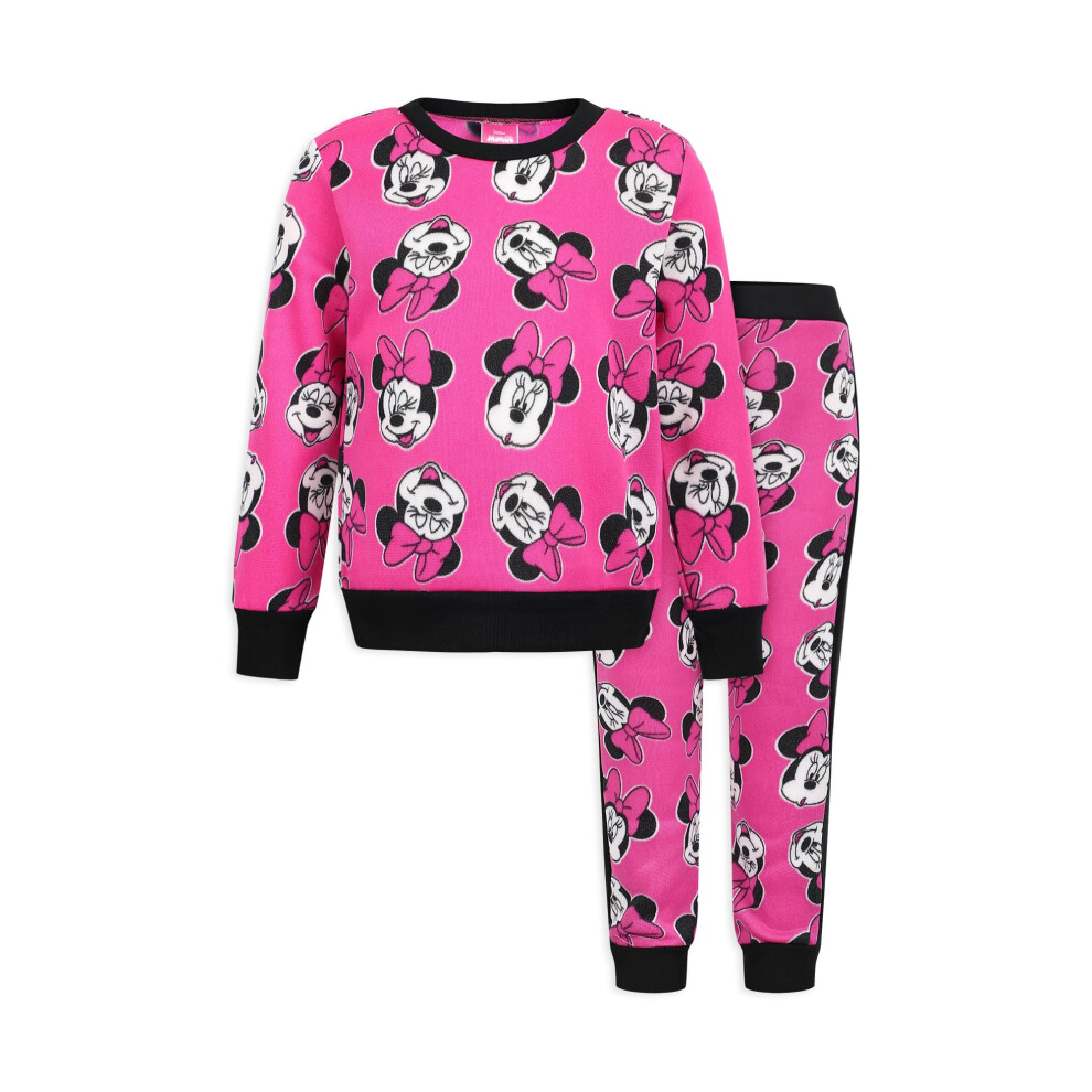 Disney Minnie Mouse Girls Sweatshirt and Jogger Set for Toddler and Li