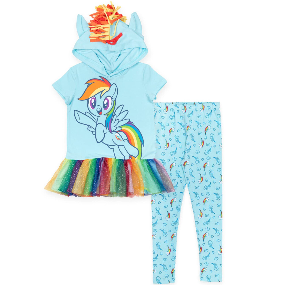 My Little Pony Rainbow Dash Little Girls Cosplay T-Shirt and Leggings