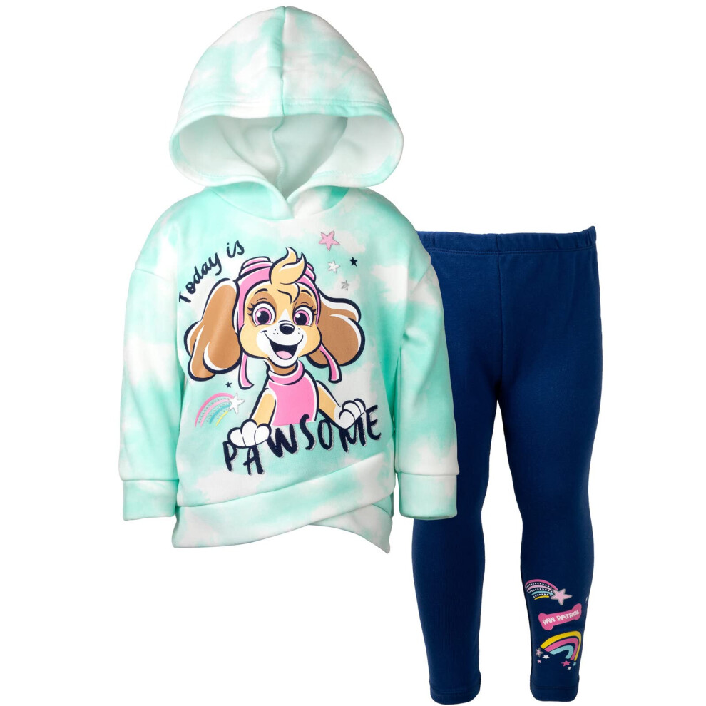 Paw Patrol Skye Toddler Girls Pullover Crossover Fleece Hoodie and Leg