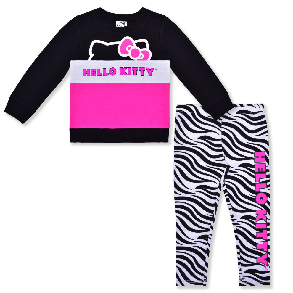 Hello Kitty Girls Long Sleeve Sweatshirt and Legging Set for Toddlers