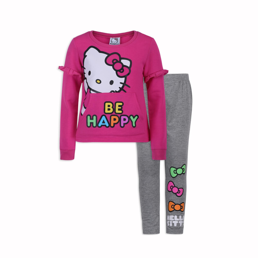 Hello Kitty Girls Long Sleeve Shirt and Legging Pants Set for Toddler