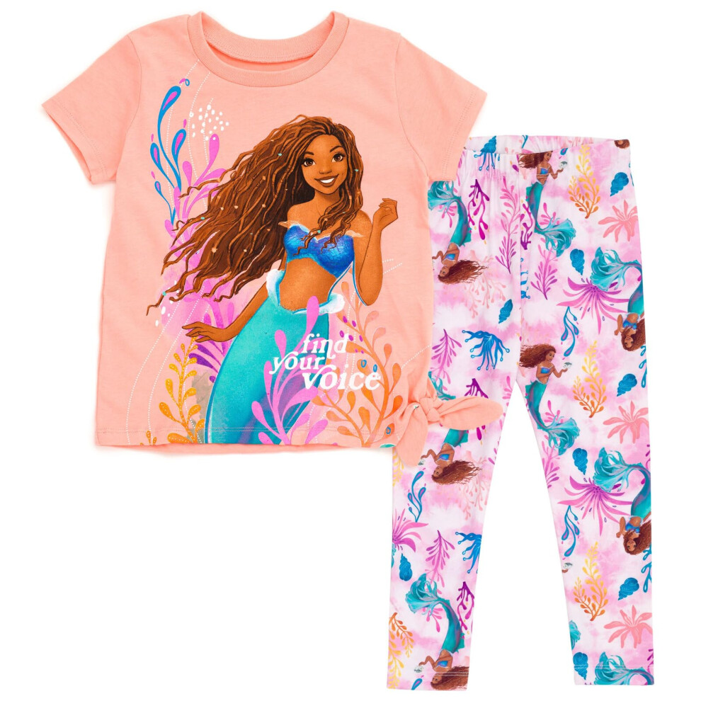 Disney Princess Little Mermaid Ariel Toddler Girls T-Shirt and Legging