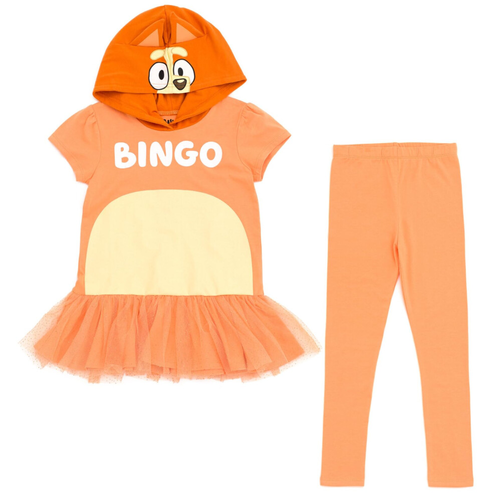 Bluey Bingo Toddler Girls Cosplay T-Shirt and Leggings Outfit Set Bing