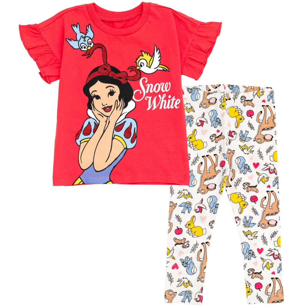 Disney Princess Snow White Animals Little Girls T-Shirt and Capri Legg