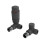 Designer Anthracite Thermostatic Radiator Valve TRV Twin Pack - Corner 1