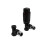 Designer Black Thermostatic Radiator Valve TRV Twin Pack - Angled 1