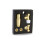 Designer Brushed Brass Thermostatic Radiator Valve TRV Twin Pack - Angled 3
