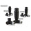 Designer Black Thermostatic Radiator Valve TRV Twin Pack - Angled 4