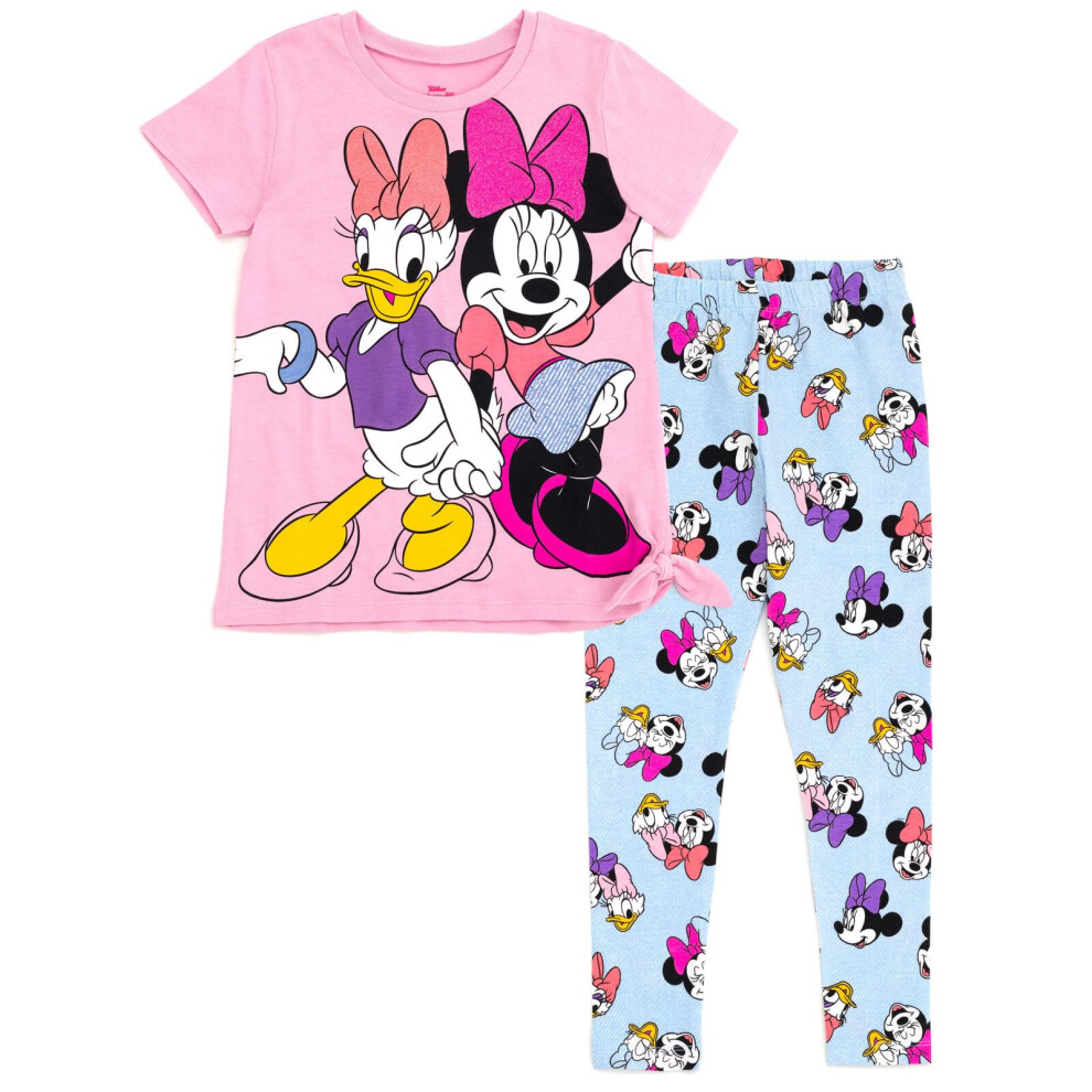 Disney Daisy Duck Minnie Mouse Toddler Girls T-Shirt and Leggings Outf