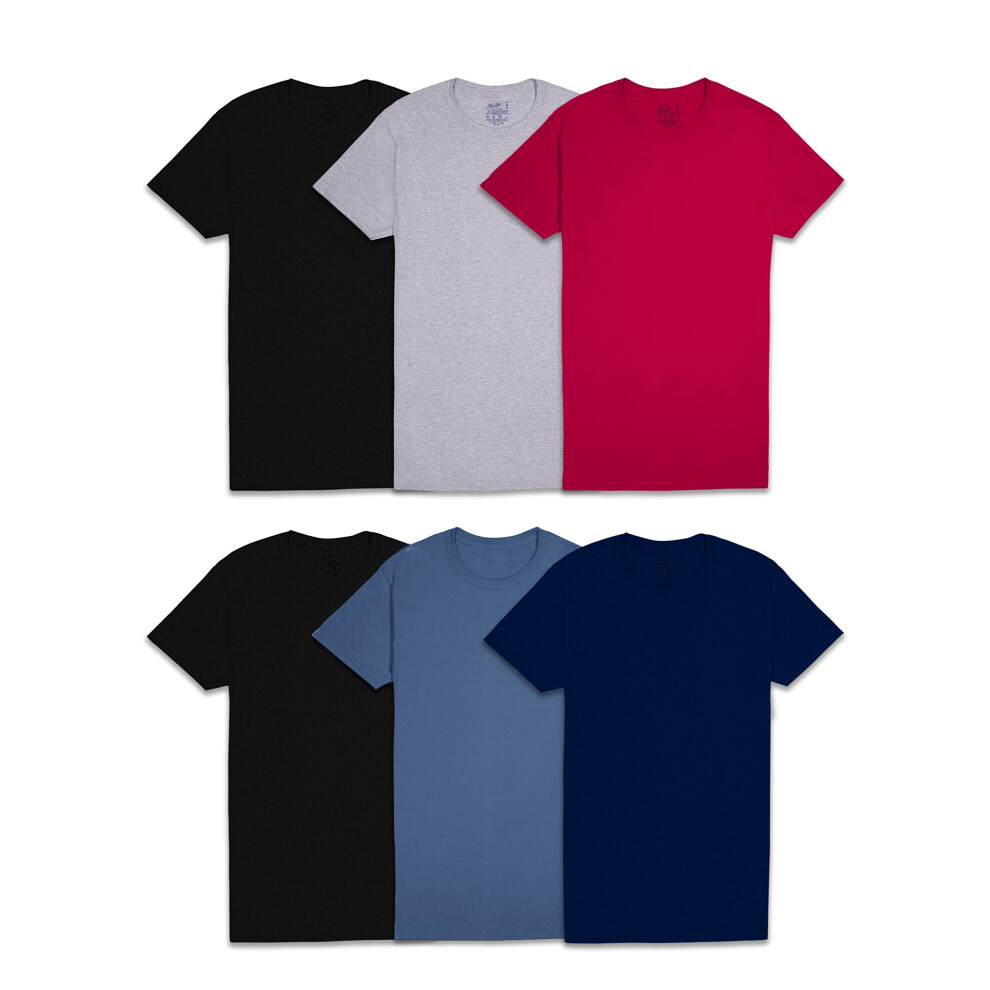 Fruit Of The Loom Mens Classic T-Shirt  Regular - 6 Pack - Colors May