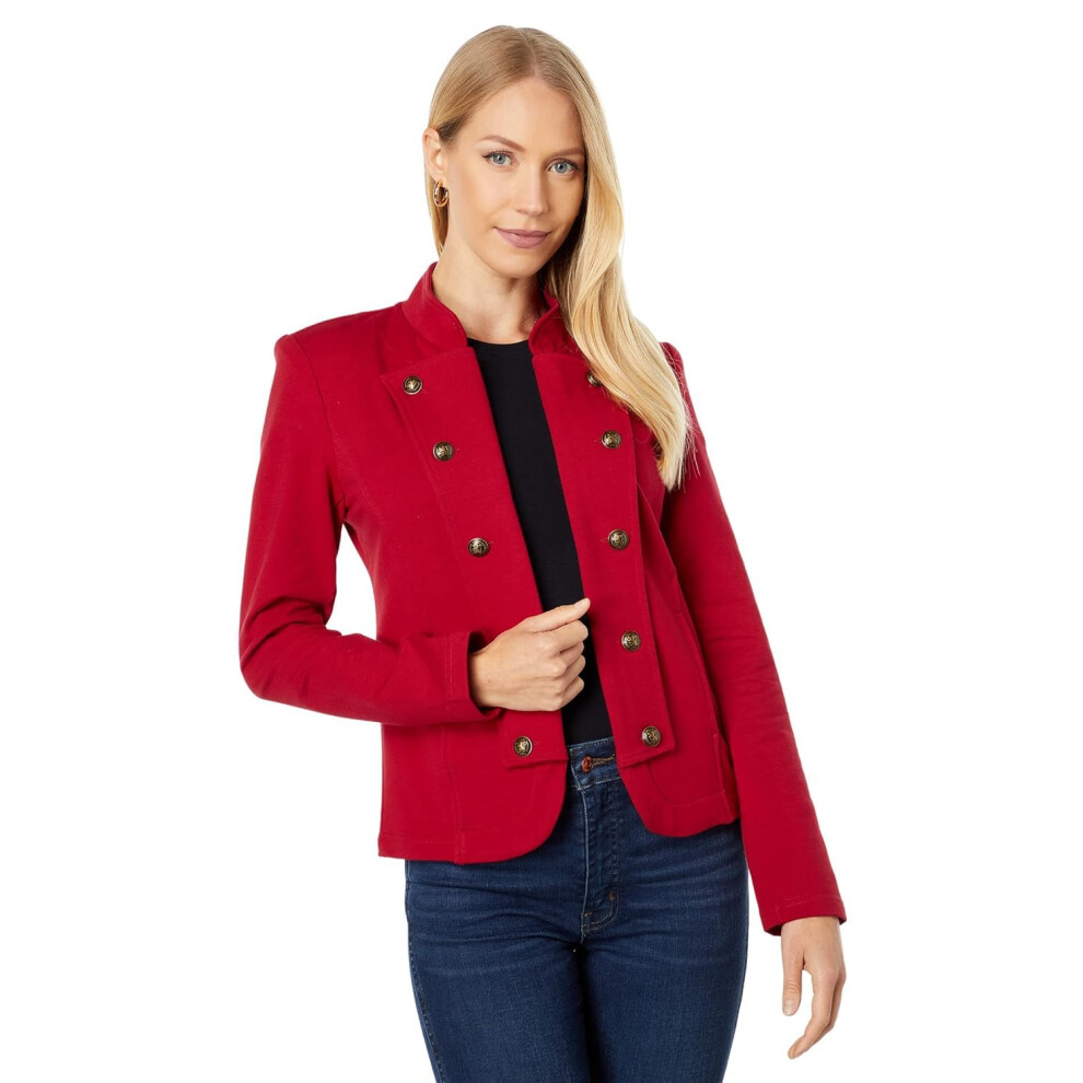 Tommy Hilfiger Women's Casual Band Jacket  Fall Fashion  Chili Pepper