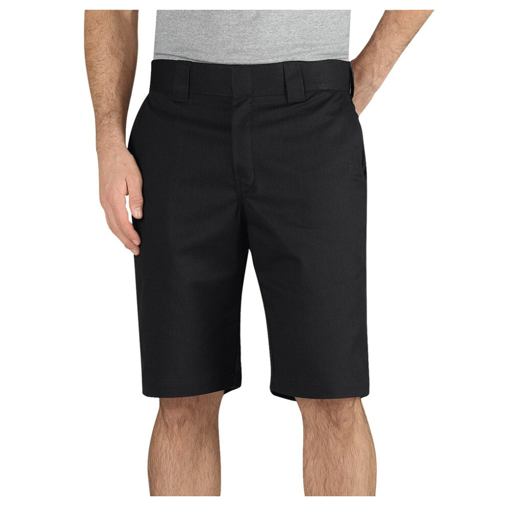 Dickies Men's 11 Inch Regular Fit Stretch Twill Work Short  Black  32