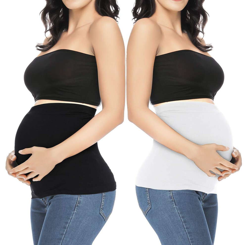 Ceinture abdominale Yeshape pour grossesse Noir + Blanc M