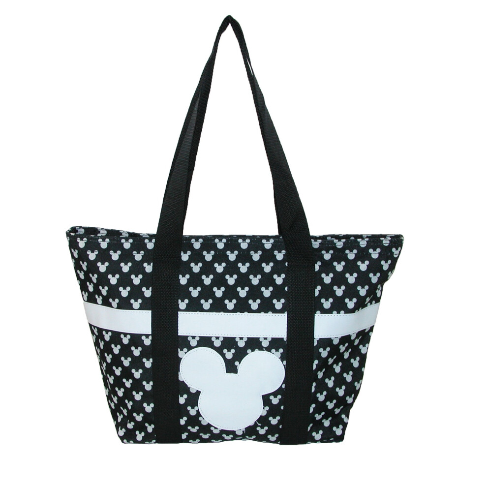 Disney Mickey and Minnie Mouse Icon Polka Dot Travel Beach Tote (Micke