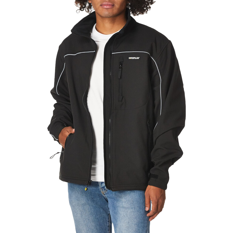 Caterpillar Men's Soft Shell Jacket (Regular Sizes)  Black  XX-Large B