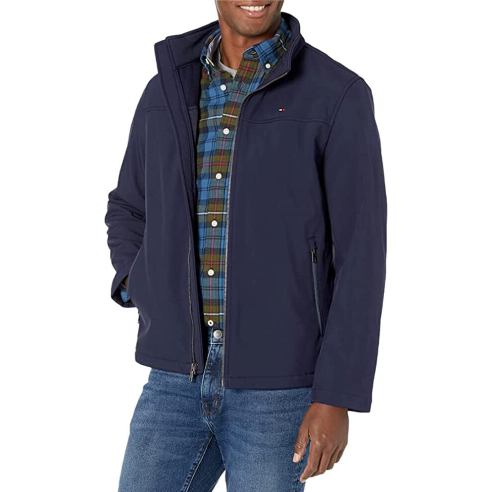 Tommy Hilfiger Men's Classic Soft Shell Jacket  Midnight  Large