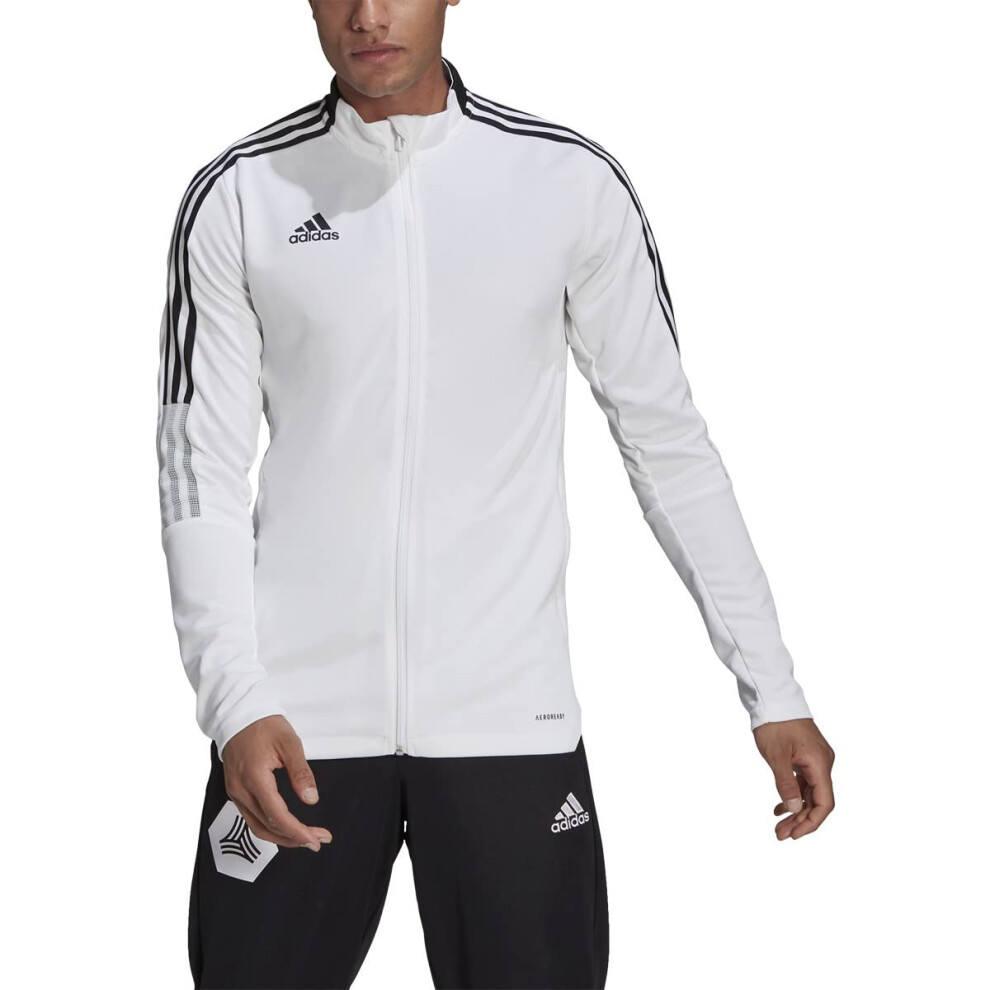 adidas Men's Tiro 21 Track Jacket  White  Large