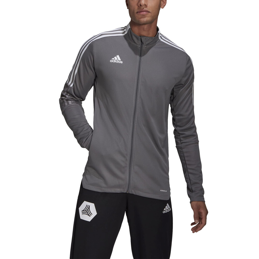 adidas Men's Tiro 21 Track Jacket  Team Grey Four  Small