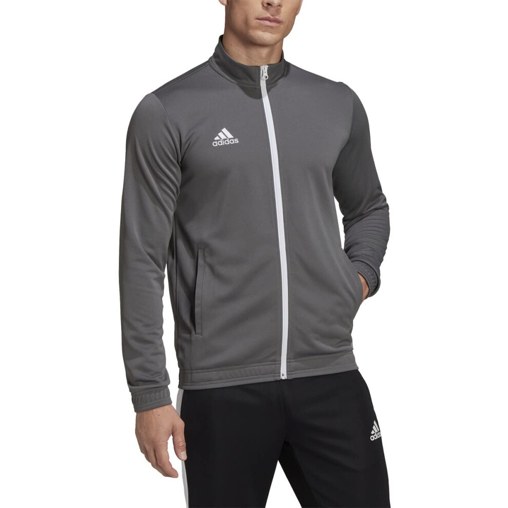 adidas Men's Entrada 22 Track Jacket  Team Grey Four  Large