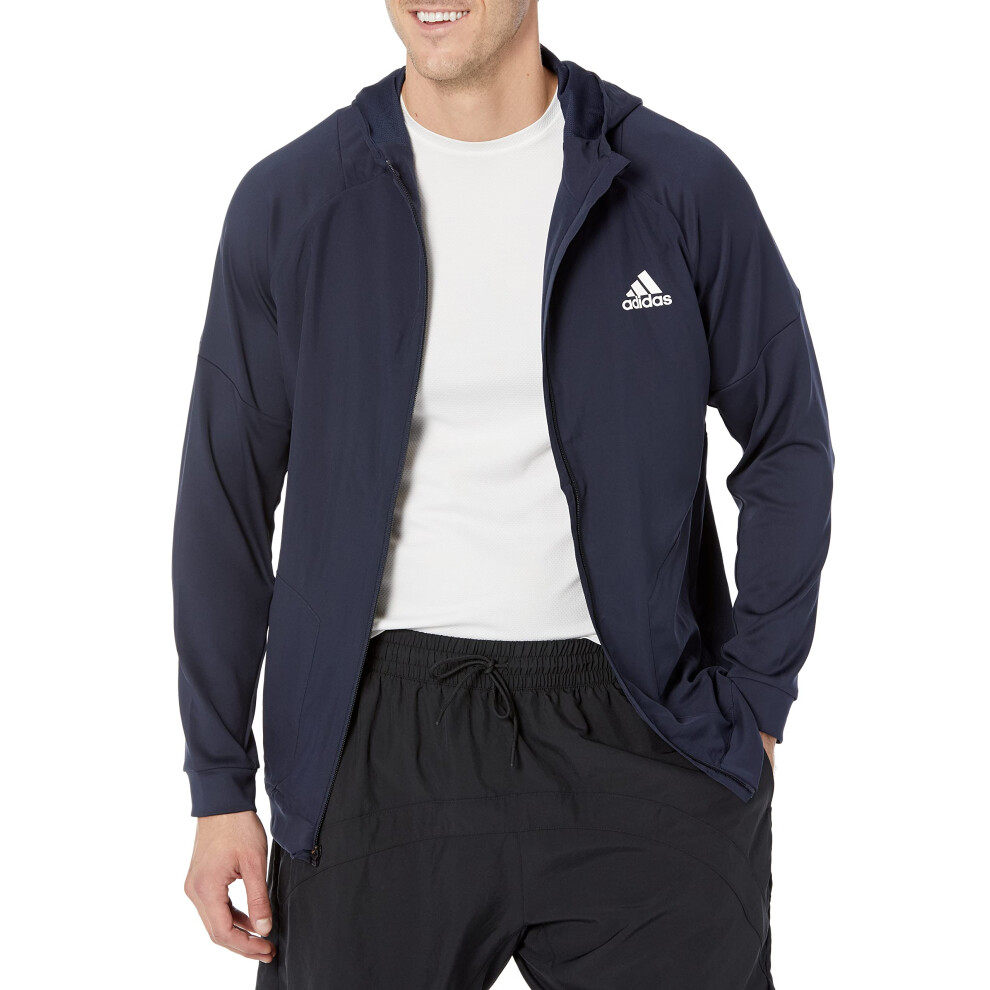 adidas Men's Training Full-Zip Hoodie  Ink  4X-Large