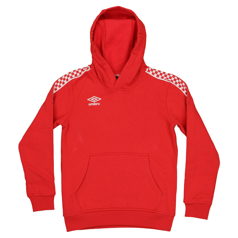 Umbro Boys Youth (8-20) Pullover Fleece Hoodie  VERMILLION/WHITE  Medi